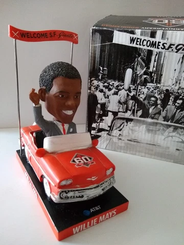 SF Giants Willie Mays 60th Anniversary Bobblehead "Welcome SF giants" Cover