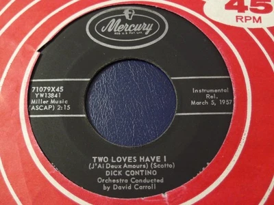 DICK CONTINO-TWO LOVES HAVE I-MERCURY - Image 1 of 2