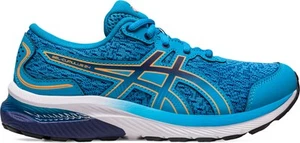 Asics Gel Cumulus 24 GS Junior Running Shoes Blue Kids Cushioned Carbon Trainers - Picture 1 of 7