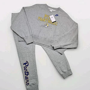Nike Pitt Panthers Football University Track Suit Sweater Joggers Womens M NWT - Picture 1 of 15