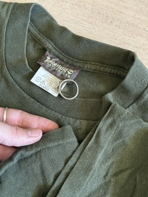 Ultra Rare VTG Vintage Timberland Single Stitch 90s Tee Dark Green Cropped Boxy - Image 1 of 4