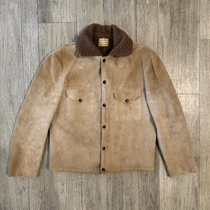 Vintage 60er 70er Joo Kay Lederjacke Wildleder Sherpa gefüttert Western Style Gr. 40 - Bild 1 von 17