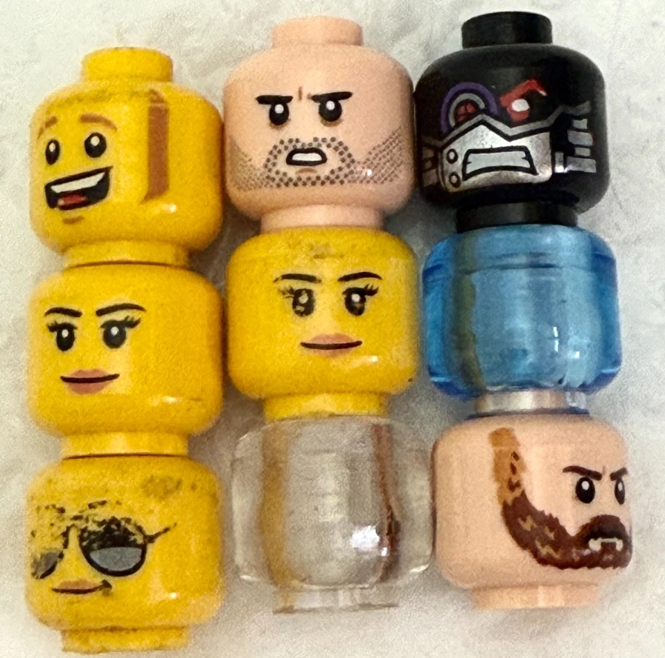 LEGO LEGO😊🌟 BULK LOT minifigure HEADS BOYS GIRLS CHILDREN ADULT TOYS/.... - Image 1 of 1