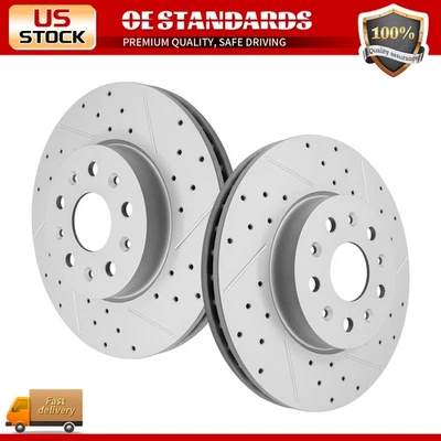 Rotores perforados de disco delantero de 321 mm para Chevrolet Camaro 2016-2018 con código de freno J6G Foto 1 de 4