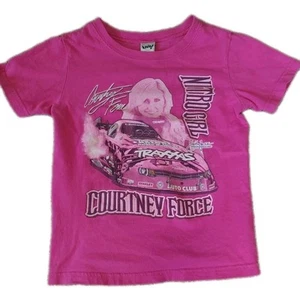 Courtney Force Drag Racing Nitro Girl T Shirt Pink Girls Size 4 Pre-owned - Picture 1 of 5