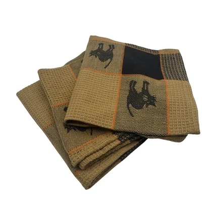 Park Designs Halloween Cat Cotton Napkins 12x12 Inch Set - Image 1 of 3