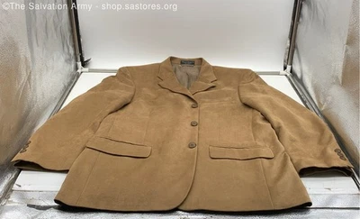 Jeffrey Banks 男式棕色长袖单排扣西装外套 S42 码 — 第 1/4 张图片