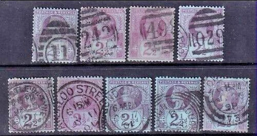 ДЕВЯТЬ Б/У ВЕЛИКОБРИТАНИЯ #114 ГОРОД И ДАТА ОТМЕНЫ CV$31.50 - Изображение 1 из 1