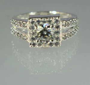 Diamant Solitär Ring rund Brillantschliff weiß 1,03 ct / 6 mm gratis Zertifikat - Bild 1 von 7