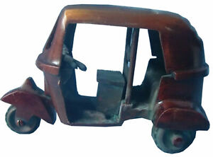 Tuk tuk brass metal Indian auto rickshaw vintage handicraft taxi miniature toy 