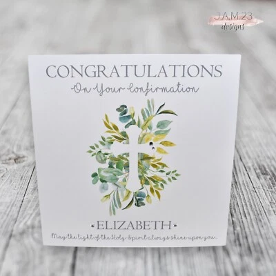 Personalised Holy Confirmation Card - Image 1 of 4