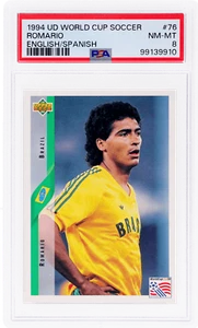 1994 Upper Deck World Cup Romario English/Spanish #76 PSA 8 - Picture 1 of 2