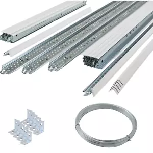 Sistema telaio in metallo griglia a soffitto sospesa bianca 10 m2 600 mm x 600 mm - senza piastrelle - Foto 1 di 6