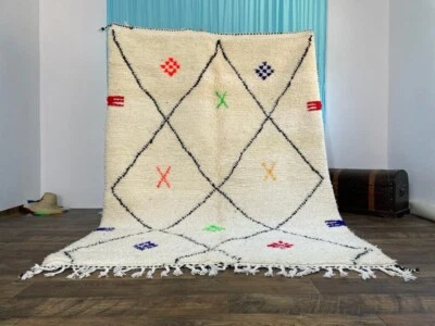 Alfombra Beni ourain - alfombra marroquí anudada a mano - alfombra bereber de... - Imagen 1 de 4