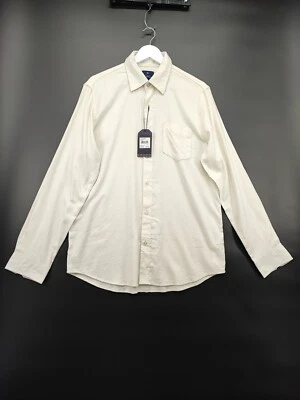 Camisa de manga larga marfil The Original Ben Sherman para hombre talla grande Foto 1 de 4