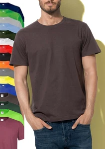 Stedman Plain Cotton BROWN GREEN GREY ORANGE LIME Short Sleeve Tee T-Shirt S-5XL
