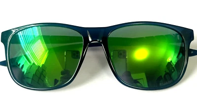 Gafas de sol cuadradas Puma PU0132S 009 Ignite azul verde 56-16 145 nueva caja bolsa Foto 1 de 4