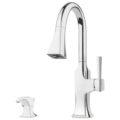 Pfister F-529-7KFC Kroft Kitchen Faucet W/ Soap Dispenser with Chrome Finish