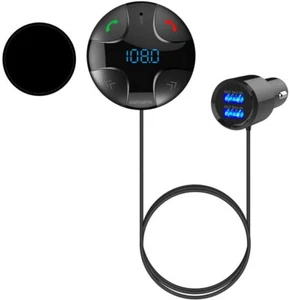 FM-Bluetooth-Transmitter, USB-Autoladegerät, 4Smarts DashRemote - Schwarz "sehr - Bild 1 von 4