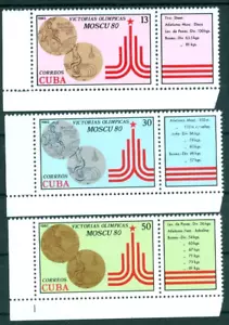 Medaglie olimpiche Mosca 1980, Judo, Boxe, Tiro al bersaglio, Pesi, Caraibi, 2515/MNH - Foto 1 di 1
