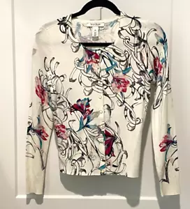 Women's White House/Black Market Pink Tuquoise Blk. & Wht. Cardigan -SZ: XS NWOT - Picture 1 of 12