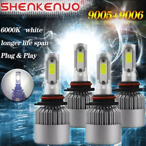FOR 1997-2005 BUICK CENTURY LED HEADLIGHT LAMP BULBS COMBO High-Low Beam 4pcs - Foto 1 di 11