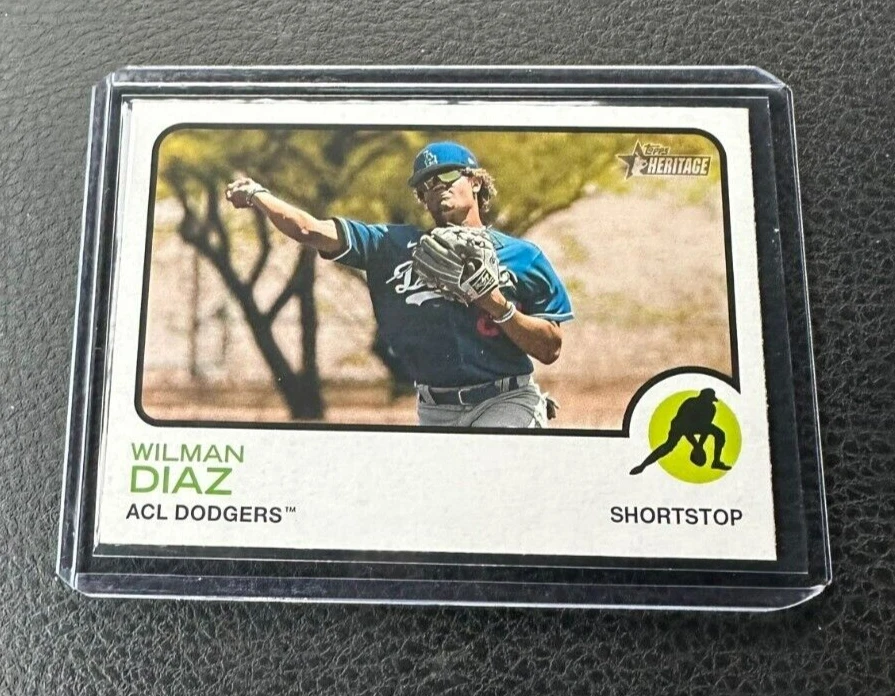 2022 Topps Heritage Minor League Wilman Diaz SP Short Print - Image 1 of 1
