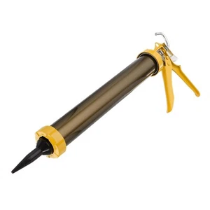 PLATINUM YELLOW FOIL PACK APPLICATOR GUN 600ML SAUSAGE SILICONE SEALANT HR-108 - Picture 1 of 2