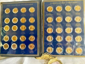 AMERICAN PRESIDENTAL GOLDEN DOLLAR COLLECTION-80 coins WASHINGTON-REAGAN - Picture 1 of 12