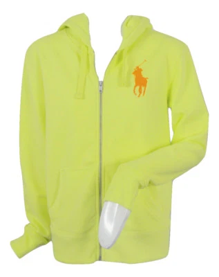 ¡NUEVO $165 Polo Ralph Lauren Big Pony Sudadera con Capucha!  Azul, blanco, amarillo neón Foto 1 de 3