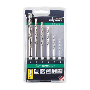 alpen ATM 6 HSS Super Spiralbohrer-Bit DIN 338 RN 6-tlg. Set 2.0 – 8.0 mm - Bild 1 von 4
