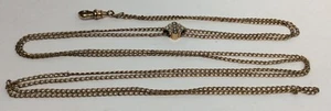 Antique Victorian Gold Filled Slide Chain Seed Pearls & Opal (W81) - Foto 1 di 1