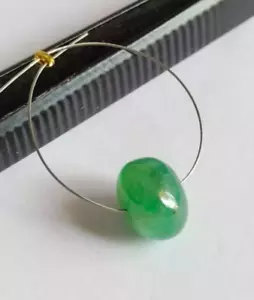 Zambian Emerald smooth Big Beads Top Rare VINTAGE Emerald 5.80 CTS / 10 mm - Picture 1 of 7