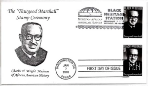 #3746 SUPREME COURT JUDGE THURGOOD MARSHALL BLACK HERITAGE SERIES NAKANO PERFINS - Picture 1 of 1