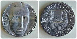 🔴NIKOLA TESLA,1856-1976,120 ANNIVERSARY OF THE BIRTH, Ag 925, 9,5g SILVER MEDAL - Picture 1 of 12