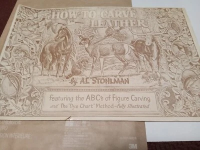 复古,1952 年,二手皮革书《如何雕刻皮革》 — 第 1/4 张图片