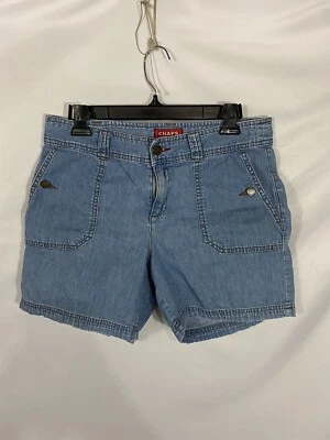 Chaps Vintage Womens Size 6 Blue Mid-Rise Cotton Denim Jean Shorts - Image 1 of 4