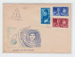 Romania COVER 1961 GAGARIN FIRST MAN IN SPACE FIRST DAY MARKING POST - Picture 1 of 1