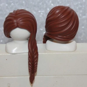 Playmobil Hair 2 Wigs " Braun Long " Viking Pirates Woman - Picture 1 of 1