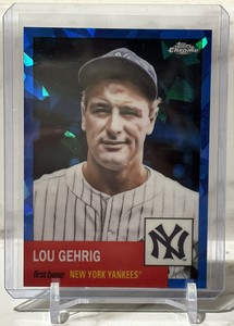 LOU GEHRIG 2022 Topps Platinum Anniversary Blue Cracked Ice 98/100 YANKEES