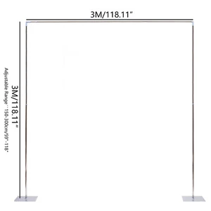 10 Fuß x 10 Fuß Hintergrund Ständer Rohr Kit Schwerlast Hochzeit Rückseite verstellbar Ständer - Bild 1 von 14