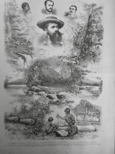 1882 Explorer South America Dr Crevaux Paraguay Venezuela 2 Ancient Newspapers - Picture 1 of 2