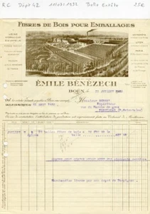 Dépt 42 - Boën - Belle Entête d'une Scierie du 11/02/1932 - Picture 1 of 1