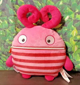 Gerd Hahns Worry Eaters 12" Frula Soft Toy Enno Pink Stuffed Animal Zipper Mouth - Picture 1 of 9