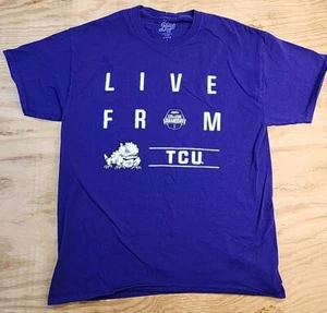 TCU Horned Frogs College Gameday Logo Purple T-shirt Blue 84 Mens Large Cotton - Picture 1 of 9