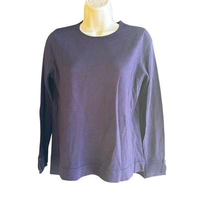 J. Jill Merino Wool Sweater Crew Neck Long Sleeve Purple PXS Classic Timeless - Image 1 of 4