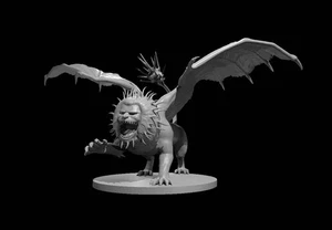Manticore Miniature for D&D, Dungeons and Dragons, Pathfinder and other Tabletop - Picture 1 of 1