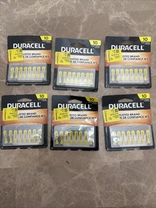6 Packs (48) NEW Duracell Size 10 Hearing Aid Batteries BB March 2027. - Picture 1 of 2