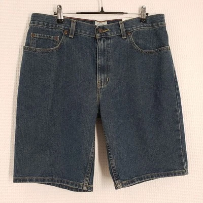 St Johns Bay Denim Shorts Men 34 Blue 10" Inseam Jorts Dark Wash Stone Casual - Image 1 of 4