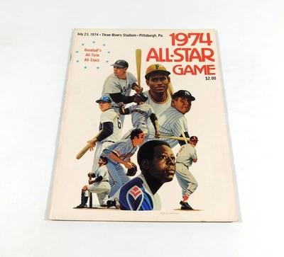 1974 MLB Baseball All-Star Game Program 7-23-74 Three Rivers Stadium - Image 1 of 2